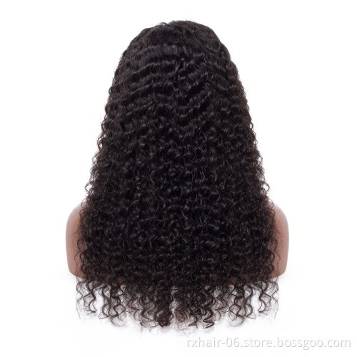 UBOSS Indian Deep Wave Swiss Lace Frontal Wig 10-30 Inch Glueless Lace Front Wigs Natural Black Alimice Wigs For Black Women